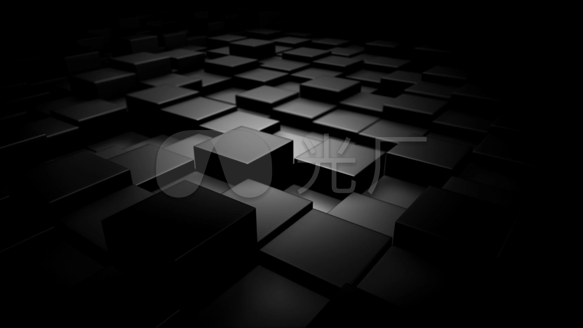 黑色立方体 - 卡通3d视频素材 - www.vjshi.com_vj
