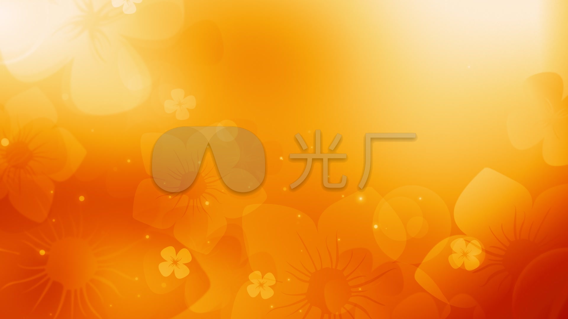 橙色花系 合成背景视频素材 www.vjshi.