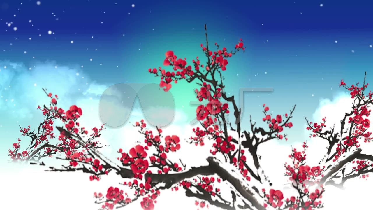 雪梅- 中国风背景视频素材 - www.vjshi.com_vj素材