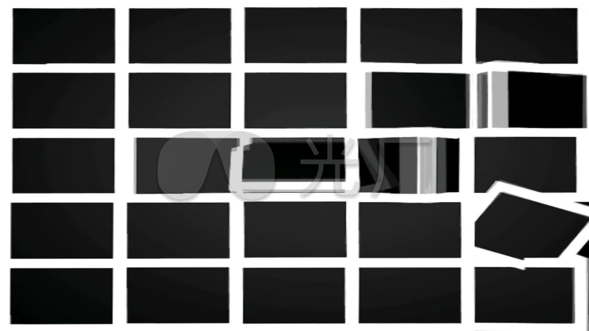裸眼3d 矩阵 黑白(高清) - 动感背景视频素材 - www.