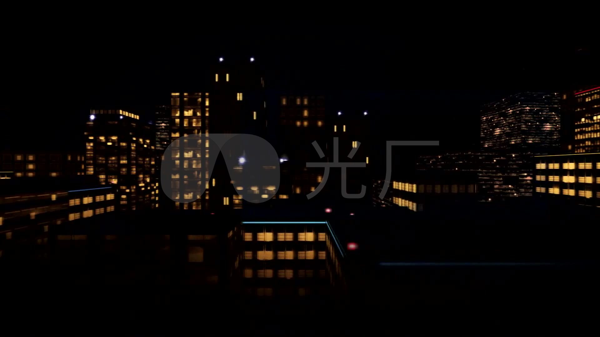 视频素材 舞台背景 场景背景 都市夜归人 万家灯火 1920 1080 高清
