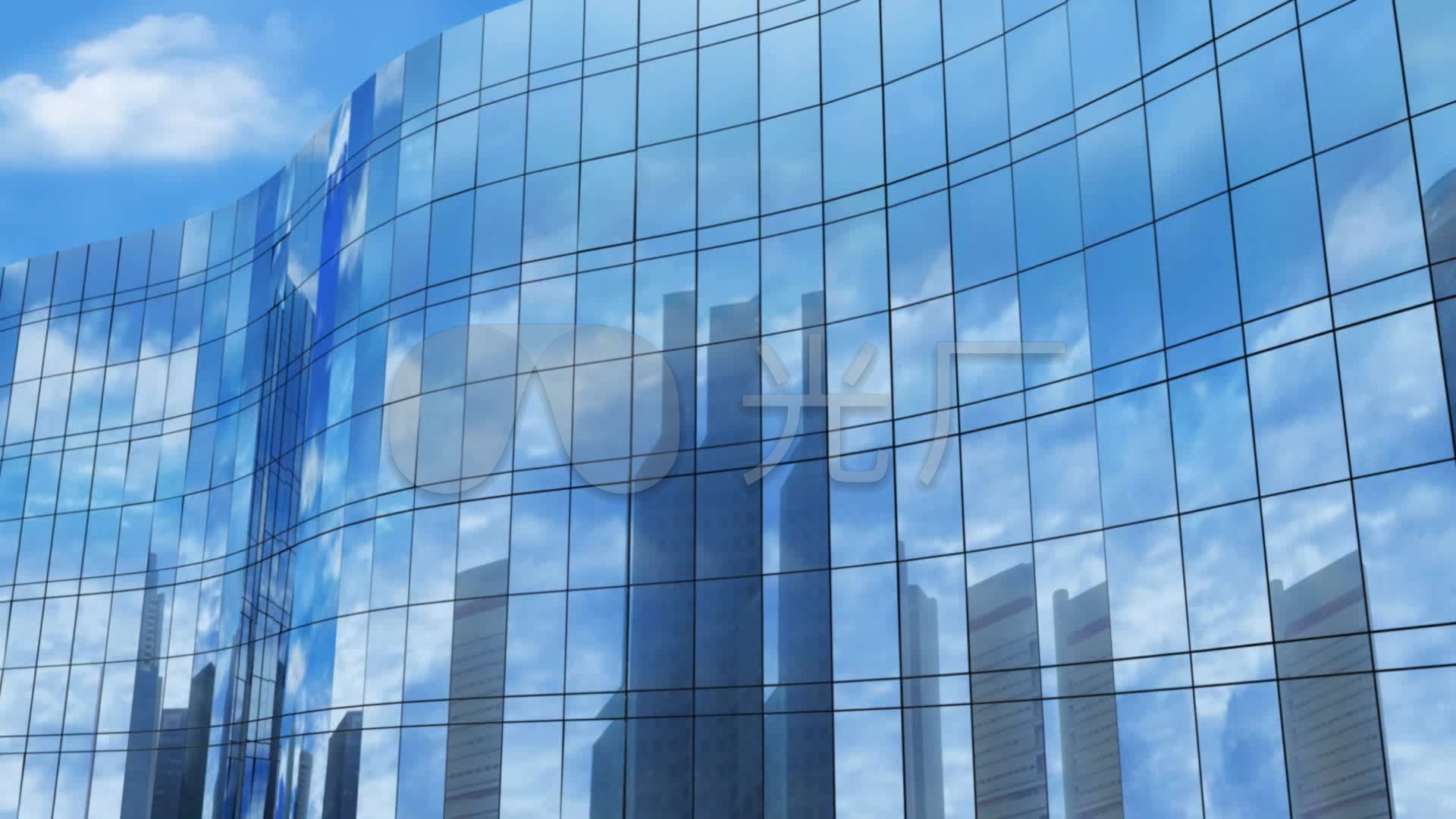玻璃幕墙__城市_无缝循环_1920x1080_高清视频素材(:)