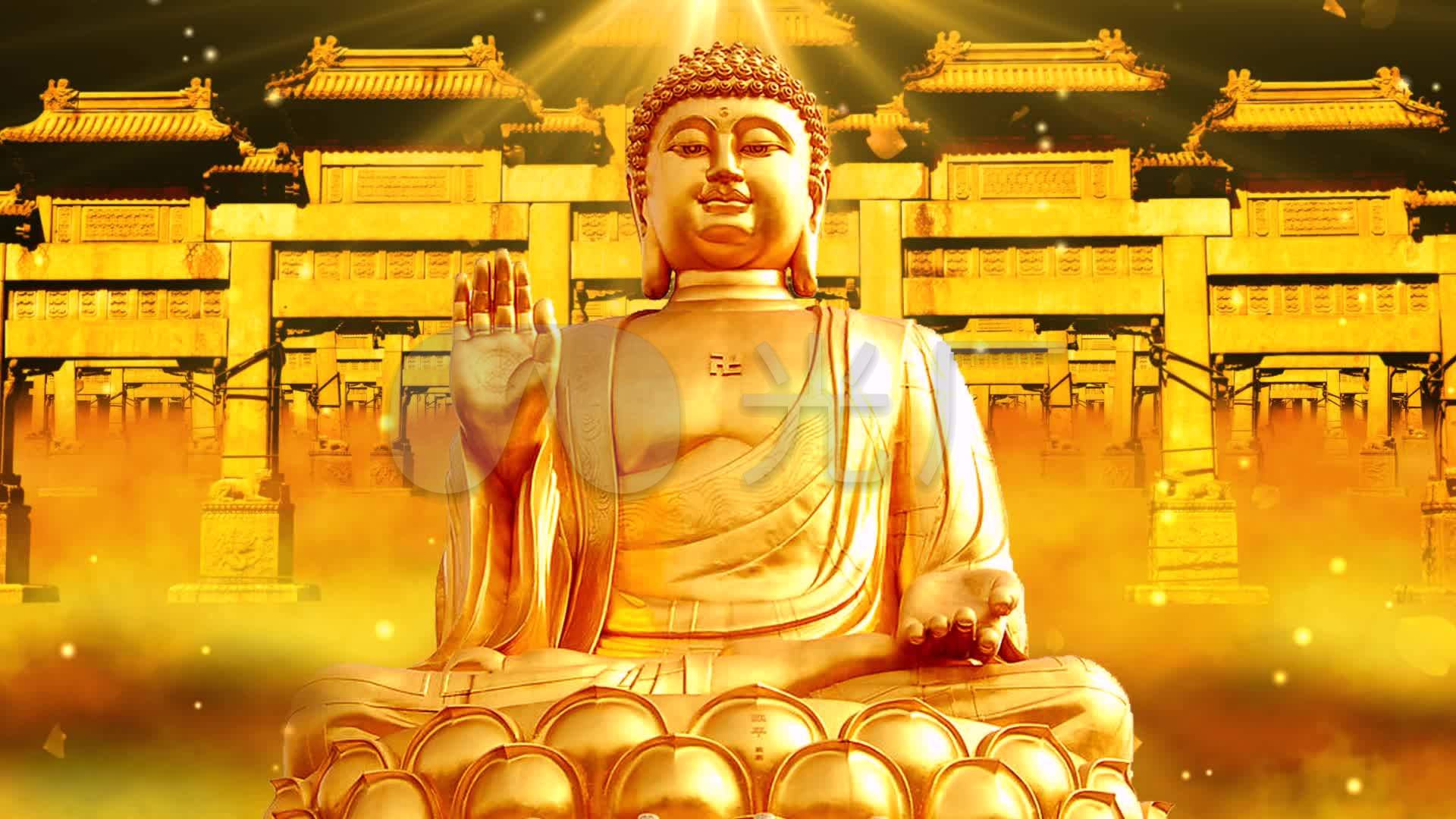 佛祖_佛光_如来___1920x1080_高清视频素材下载(编号