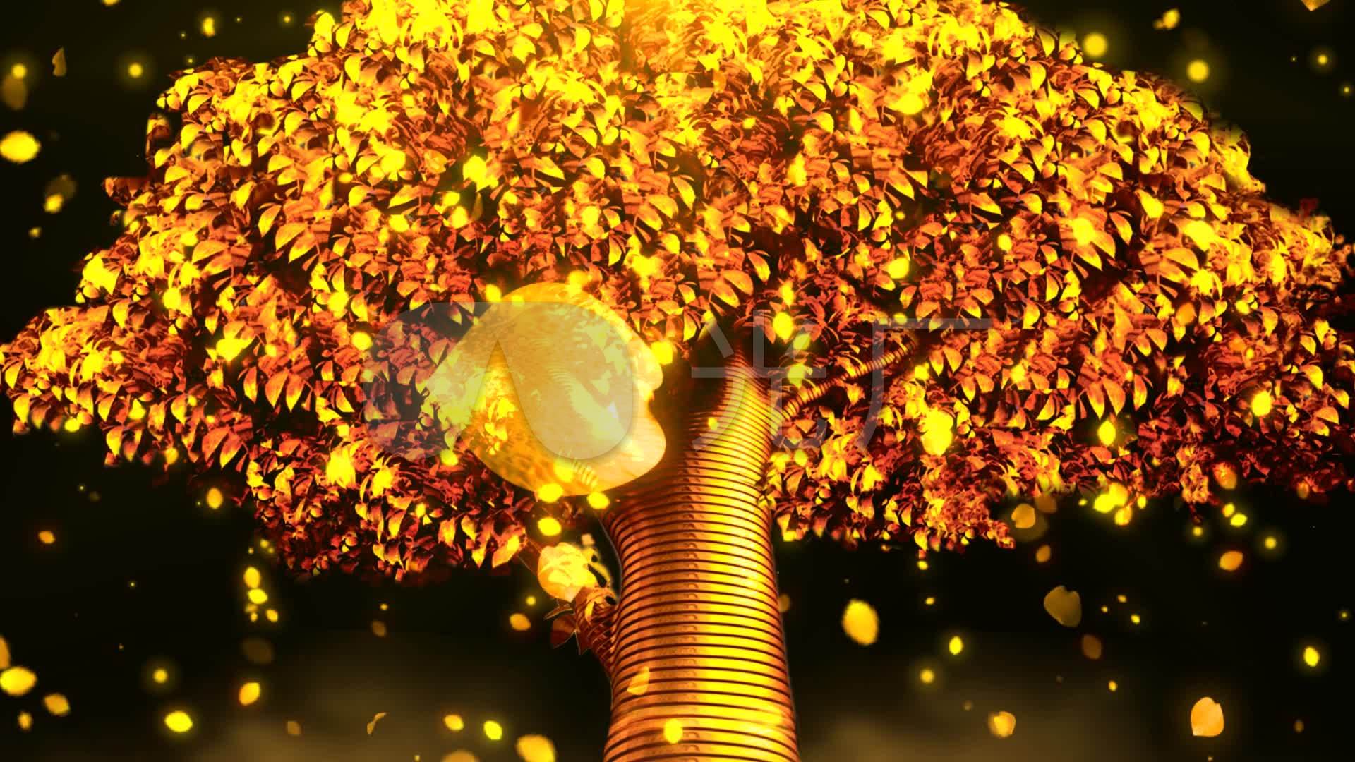 摇钱树_金叶子_循环___1920x1080_高清视频素材下载(编号:99991)_舞台