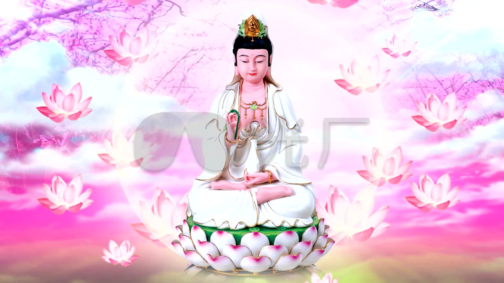 观音菩萨_莲花菩萨_1920x1080_高清视频素材下载(编号:113237)_舞台