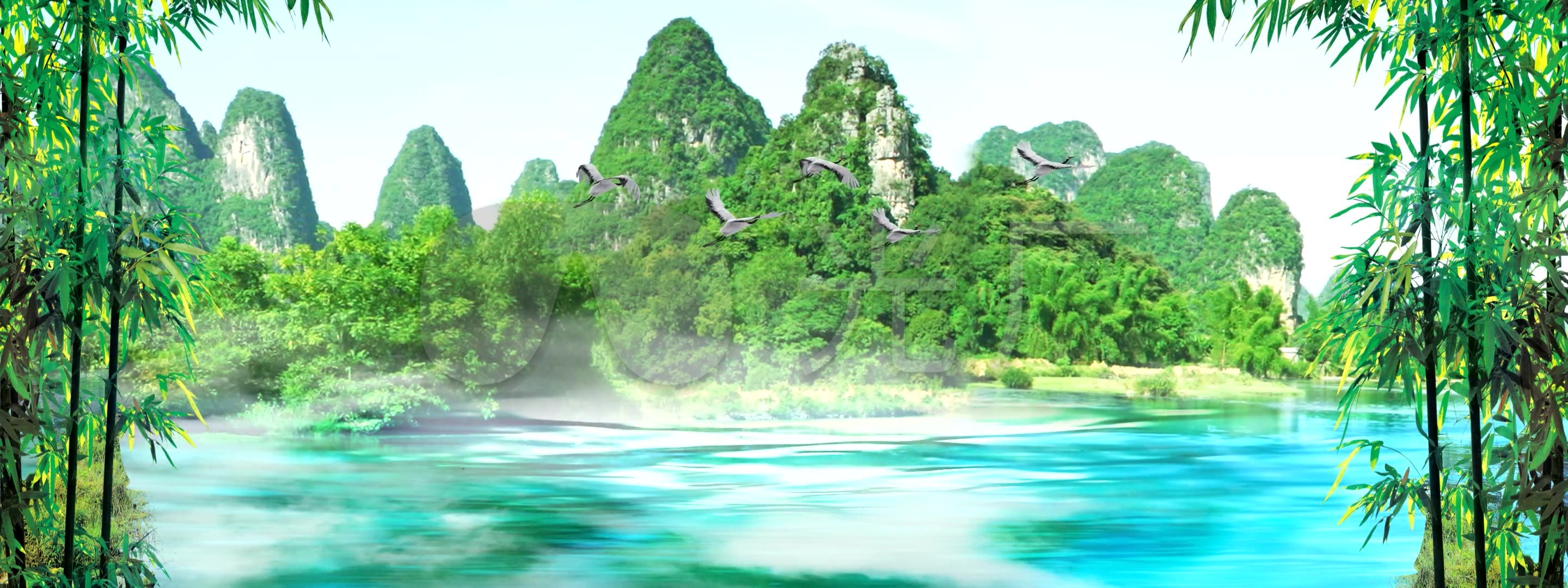 桂林山水视频背景_2880x1080_高清视频素材下载(编号