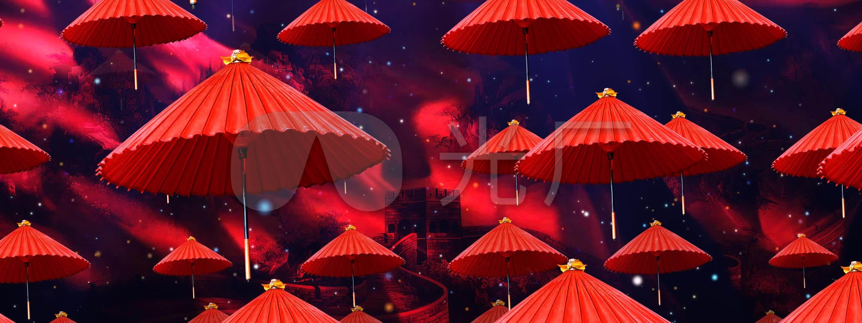 大红伞_红伞___2880x1080_高清视频素材下载(编号:115887)_舞台背景