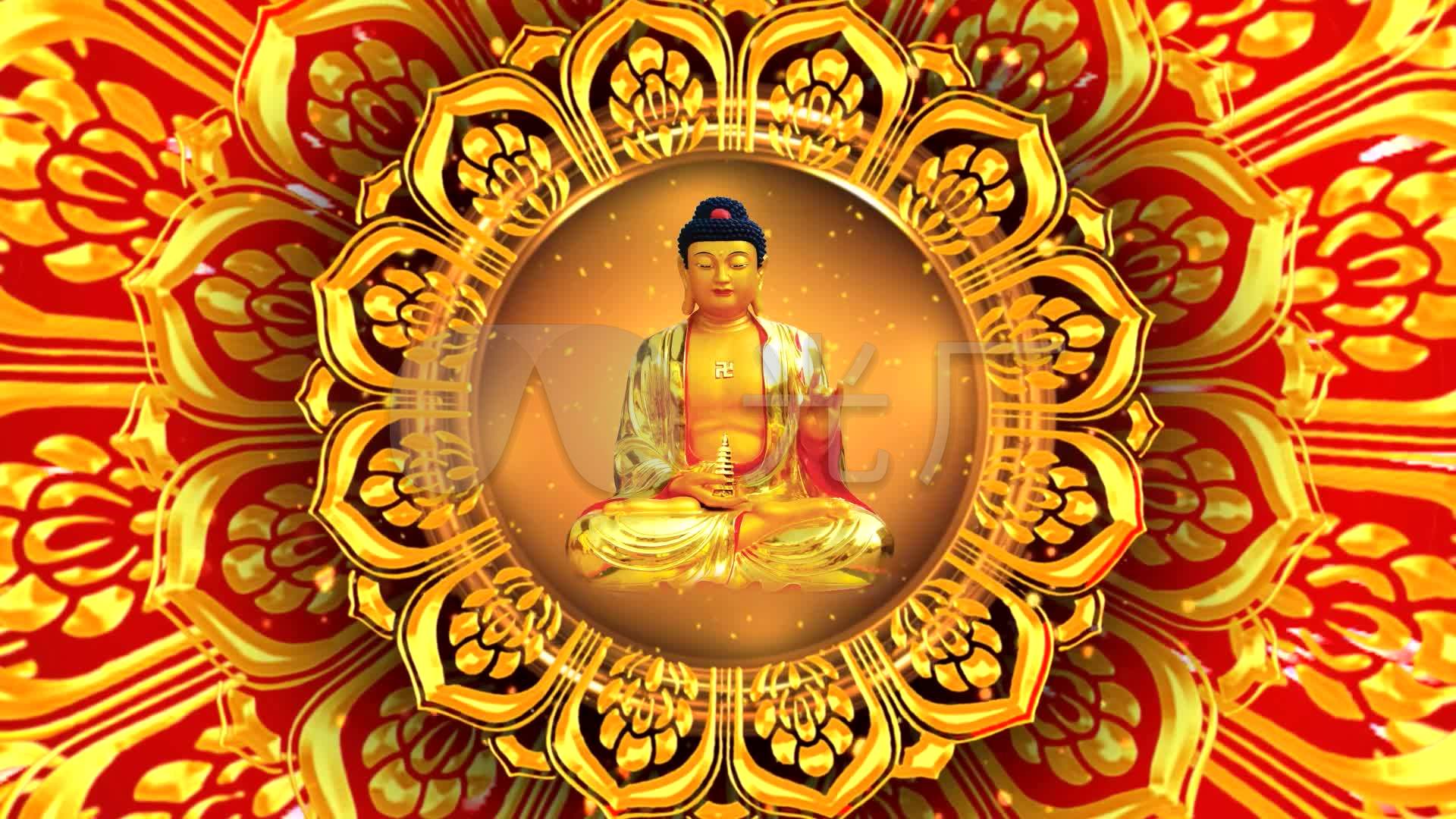 佛教-如来佛祖_无缝循环_1920x1080_高清视频素材下载