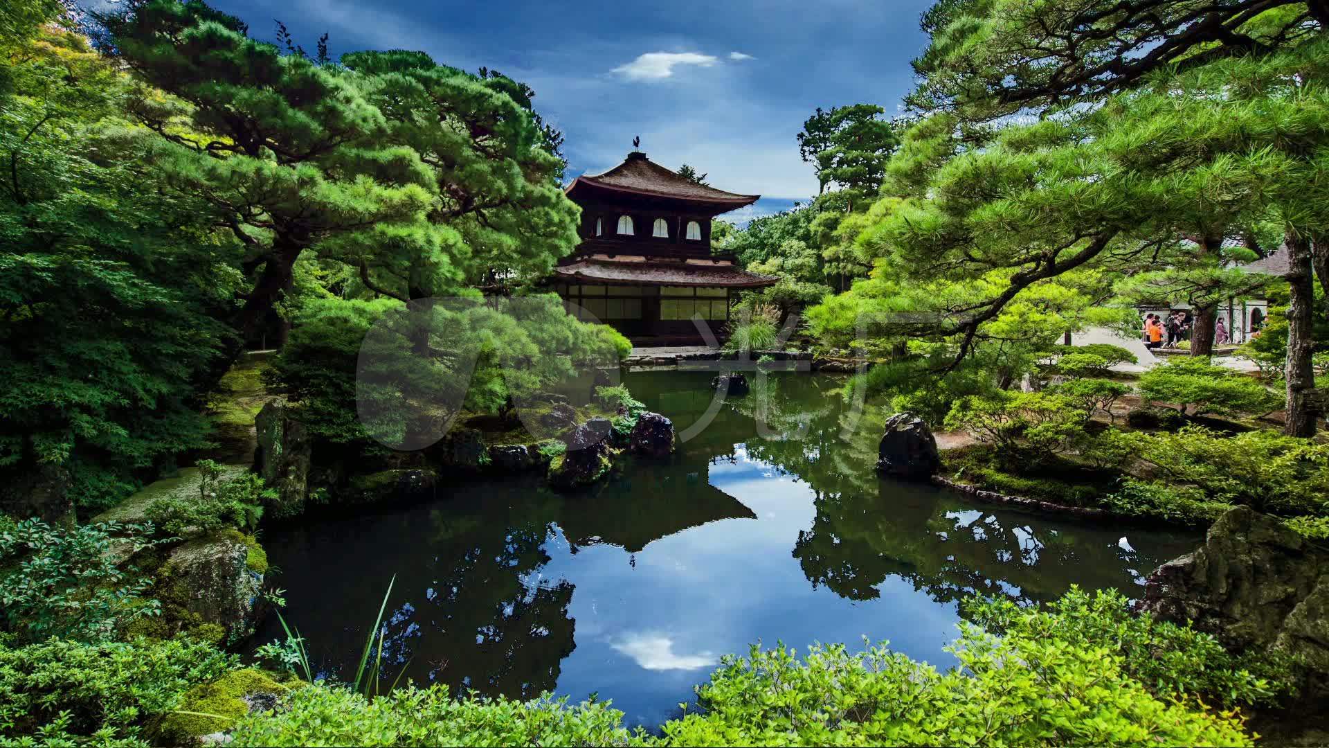 山水如画亭子-循环