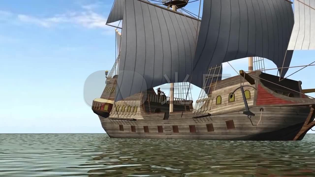 海上古老木船_1280x720_高清视频素材下载(编号:)__vj