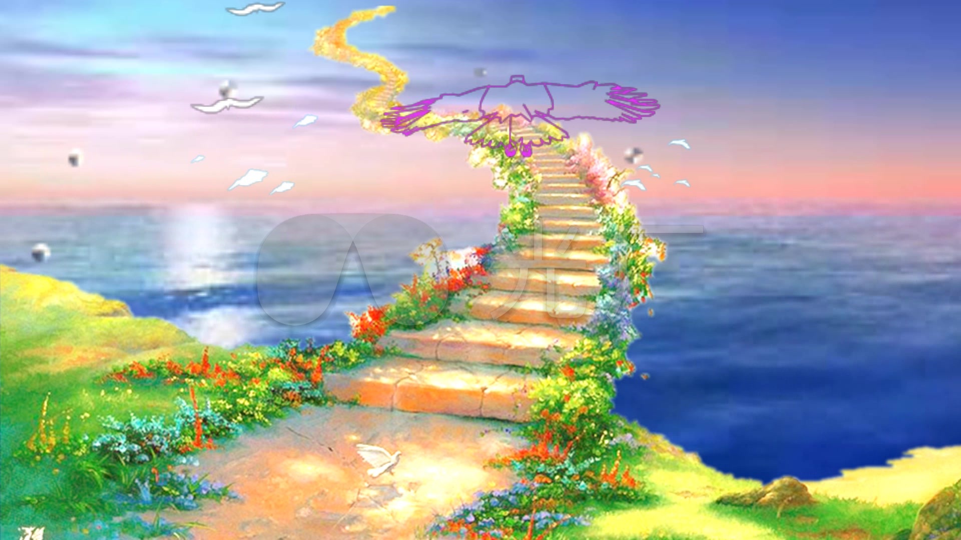 海洋风景唯美天梯