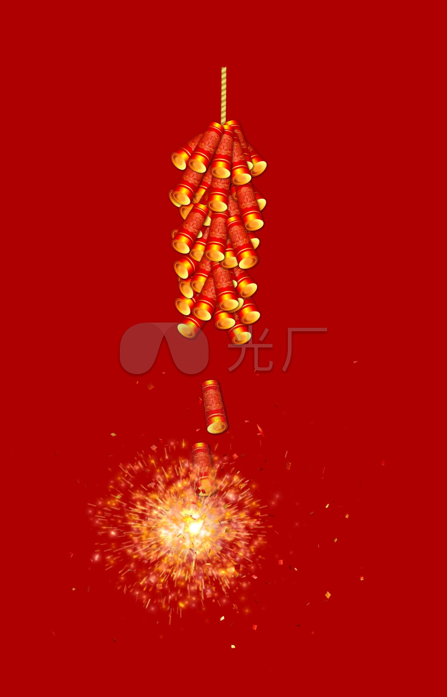 鞭炮动画-带通道,节日