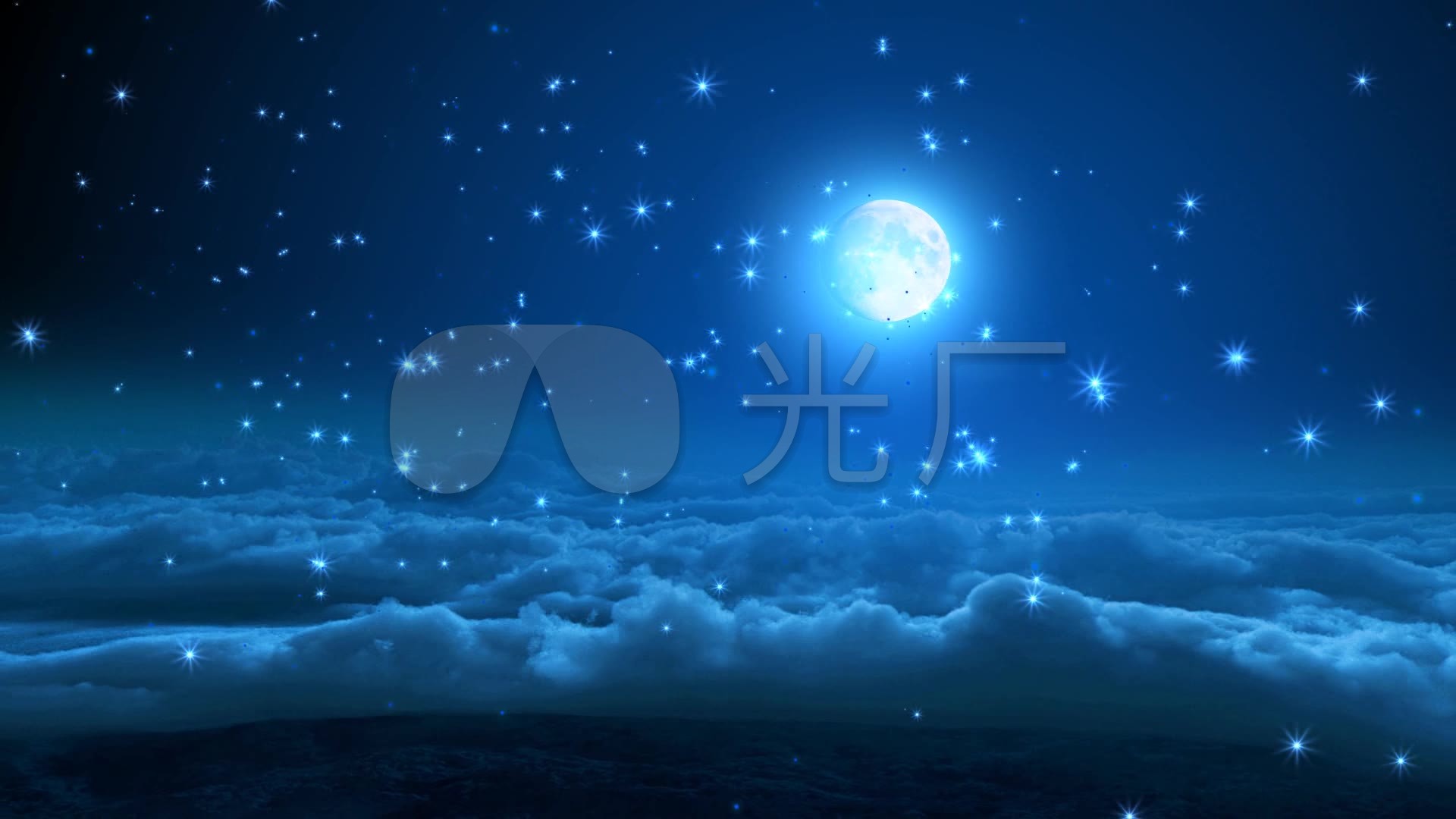 唯美 月夜 星空 云