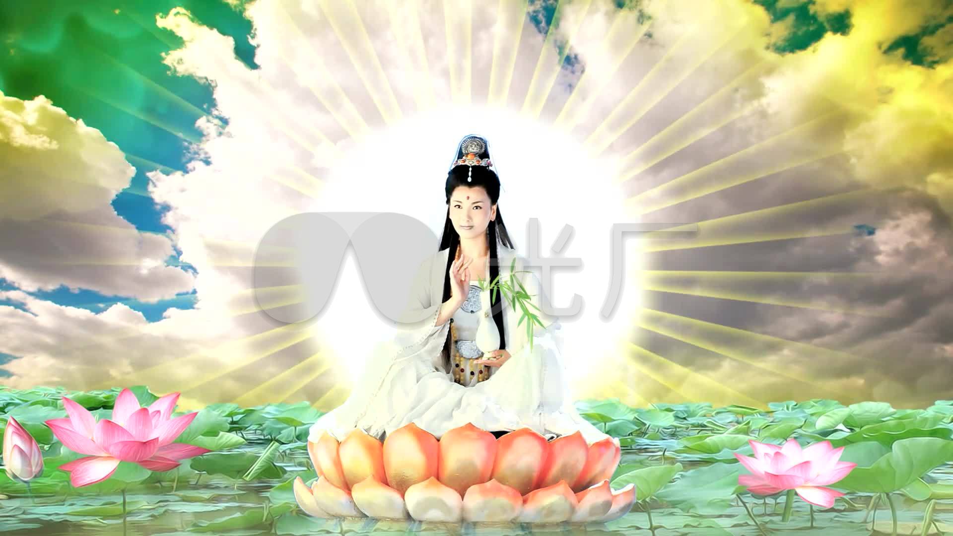 观音菩萨无缝循环_1920x1080_高清视频素材下载(编号