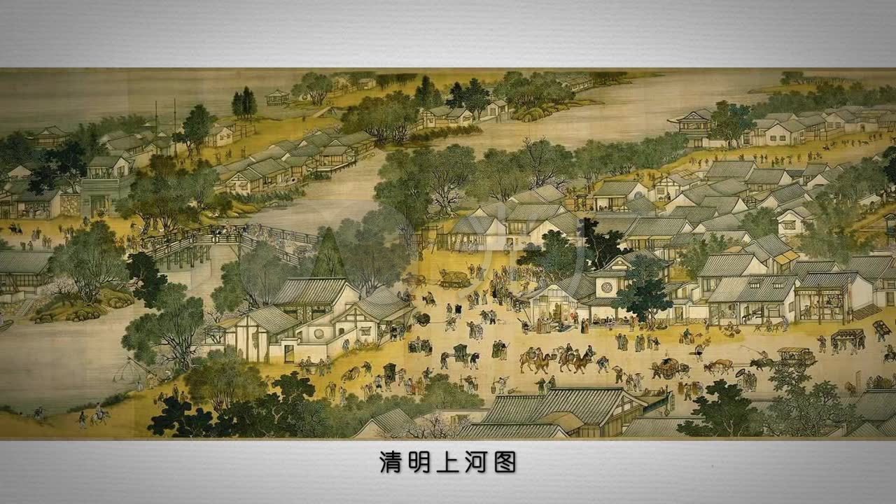 清明上河图视频全景展现_1280x720_高清视频素材下载