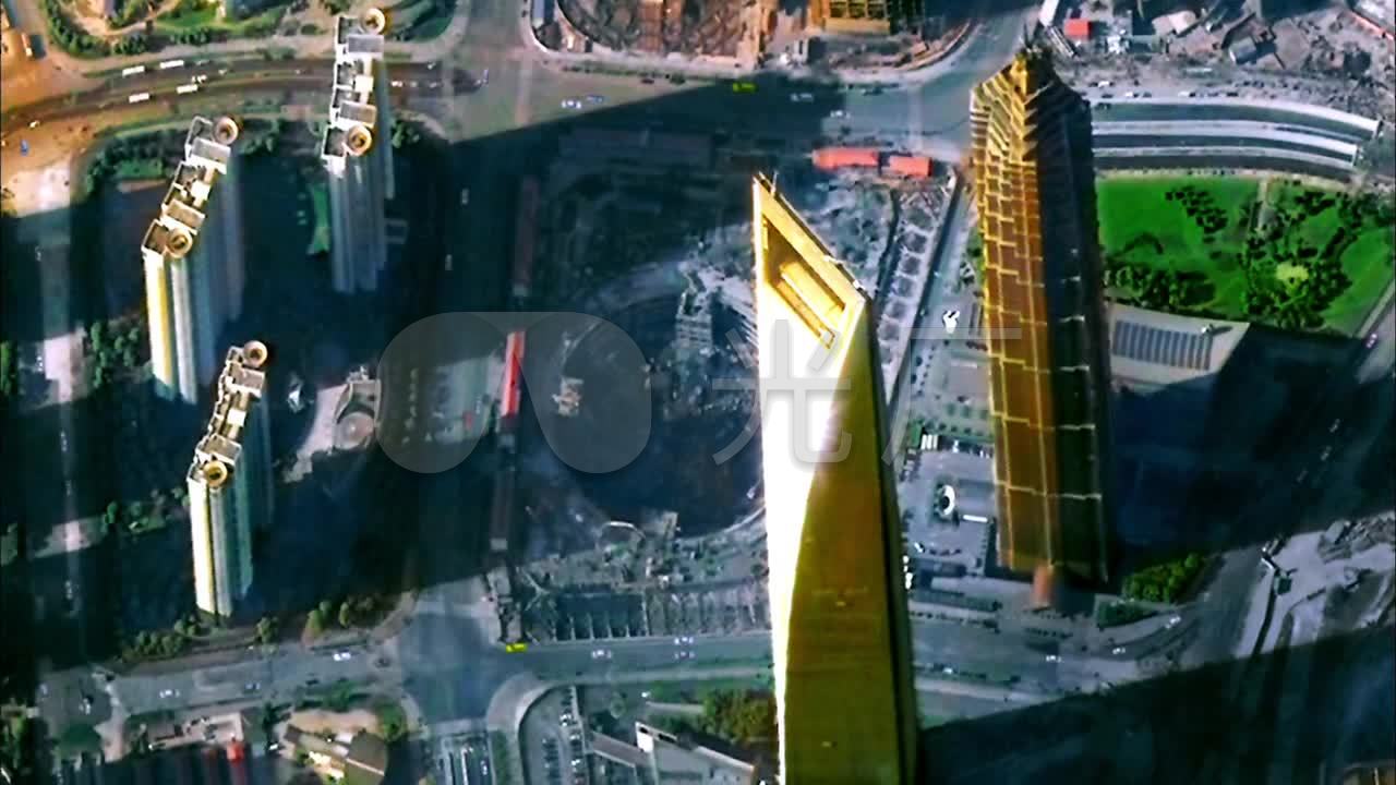 上海卫星地图高楼视频素材_1280X720_高清视