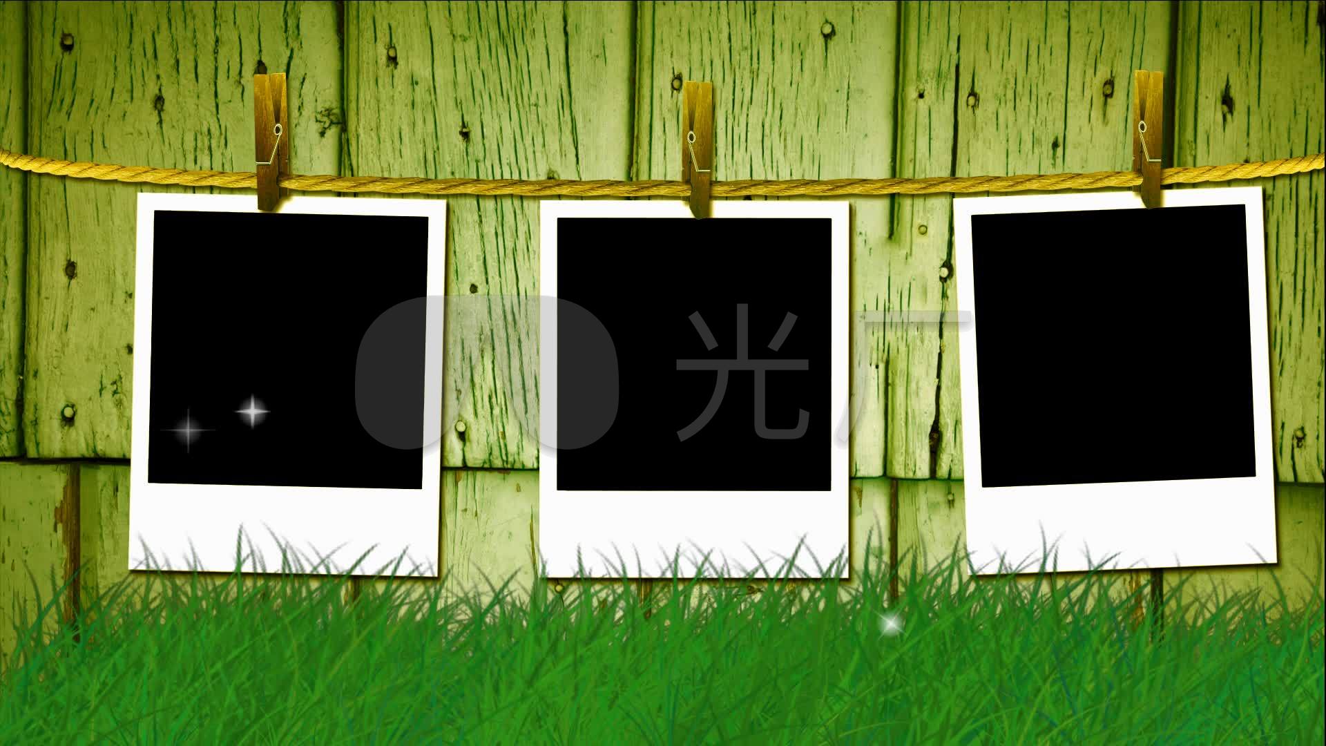 动感 粒子草地相册模板