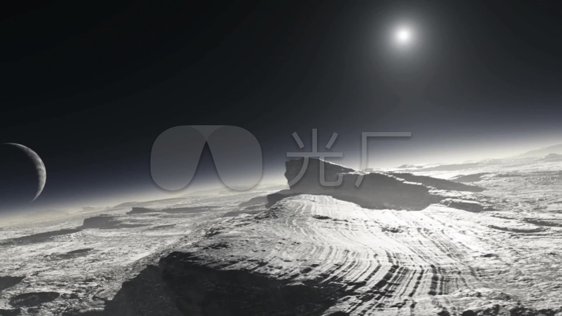 冥王星的表面 高清实拍视频素材