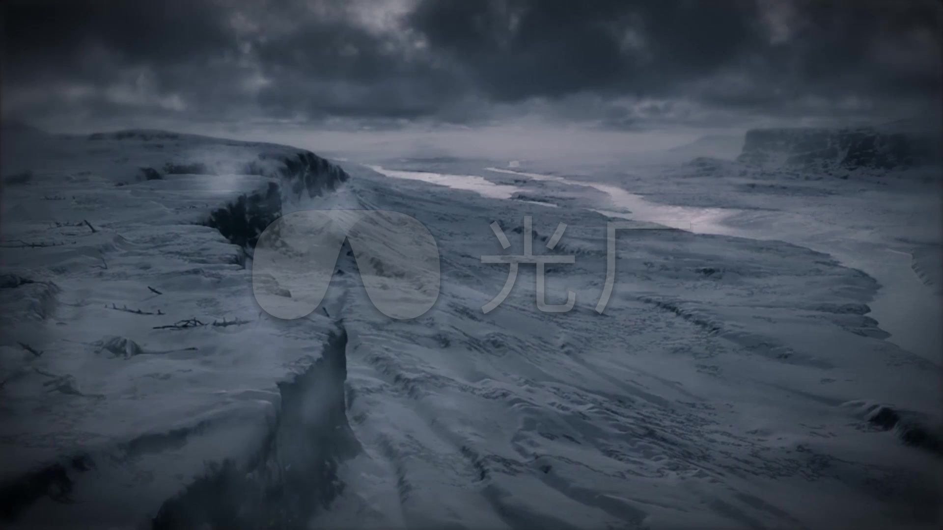 科幻暴风雪乌云闪电创意唯美粒子_1920x1080_高清视频