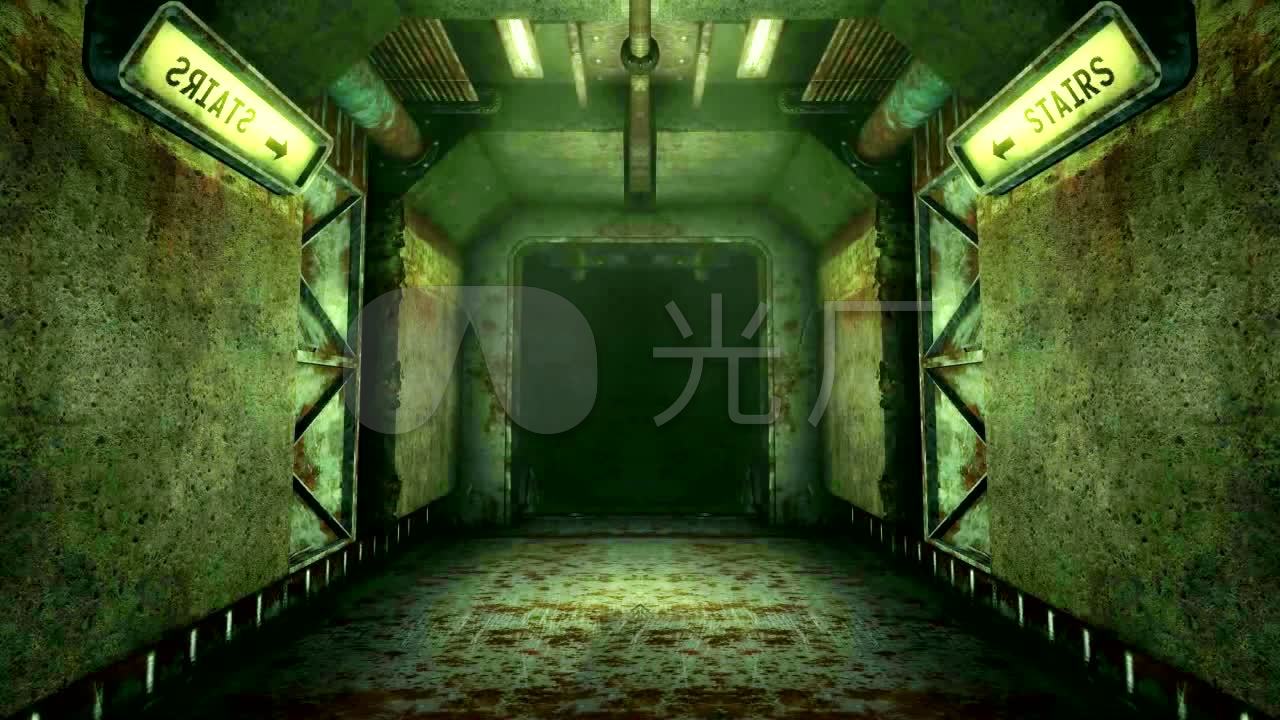 视频素材 舞台背景 场景背景 万圣节鬼节恐怖通道视频循环 来自视频