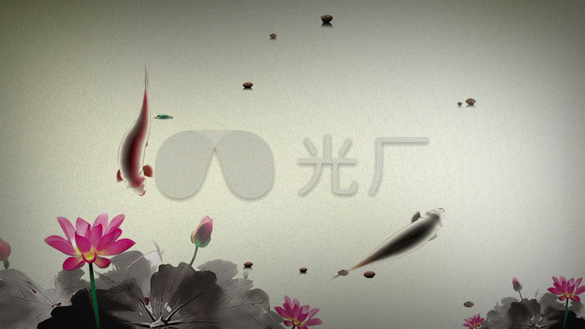 中秋水墨鱼_1920x1080_高清视频素材下载(编号:271804