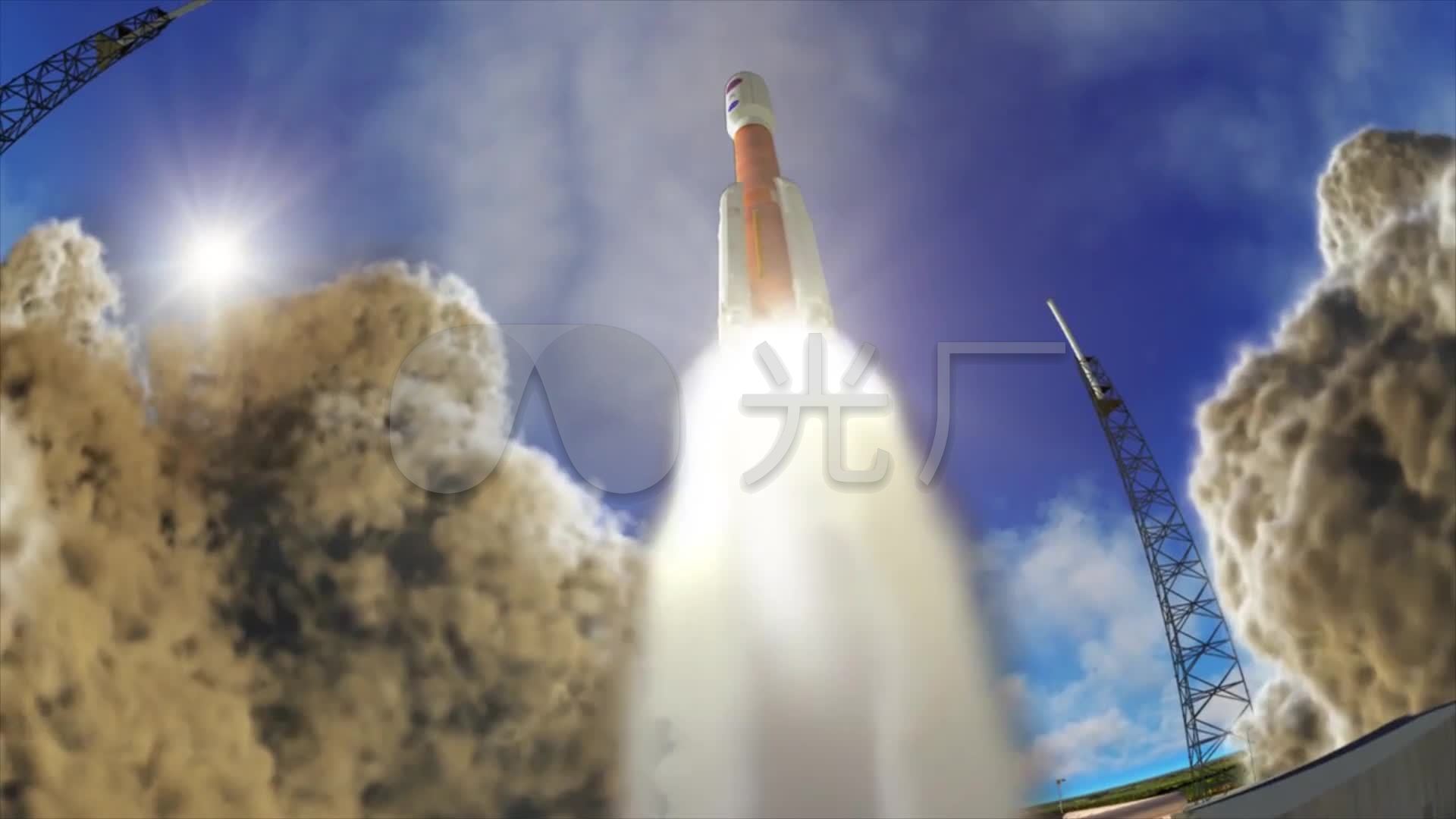 宇宙飞船升天
