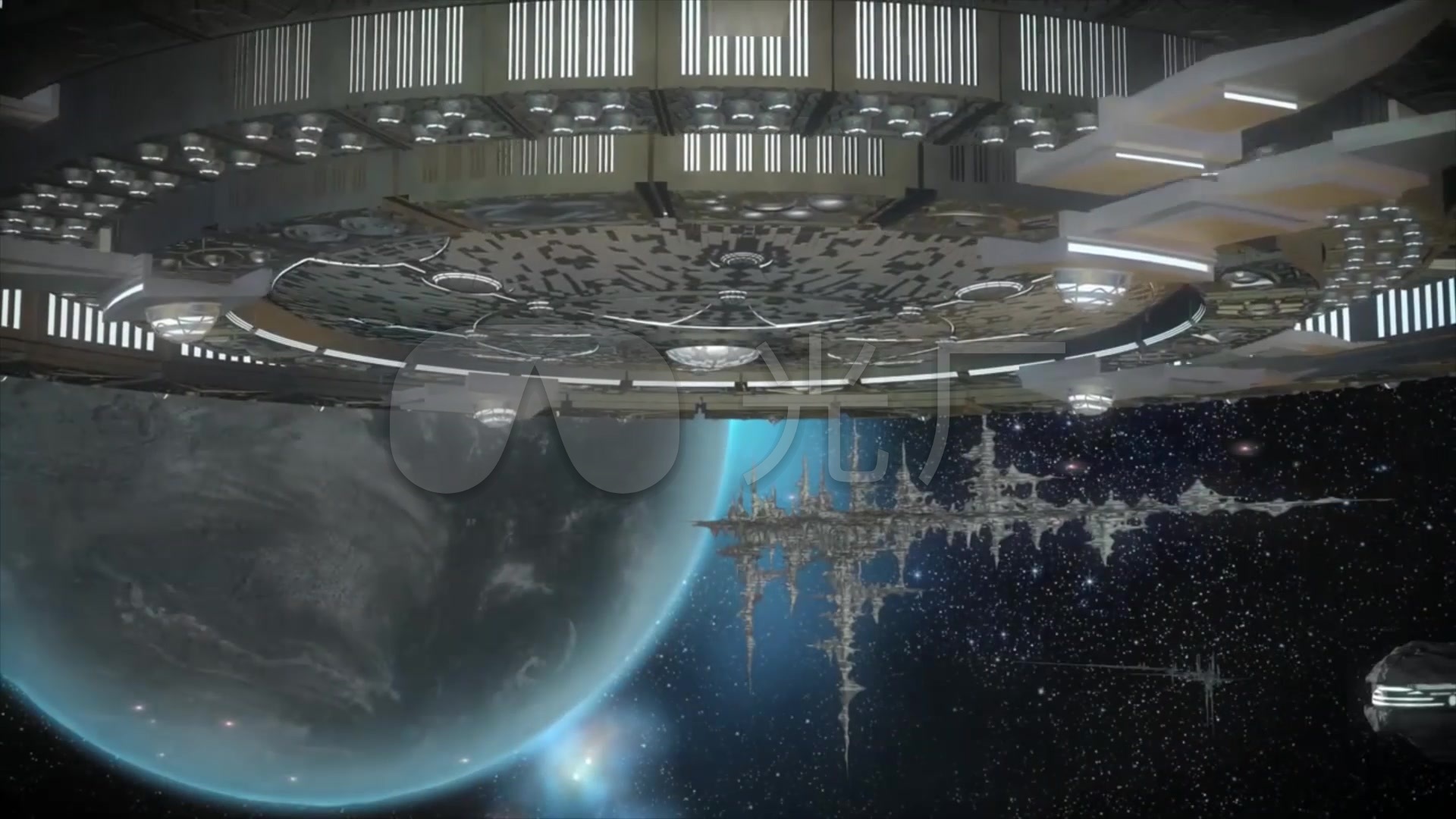 科幻宇宙星战外星人飞碟3d动画