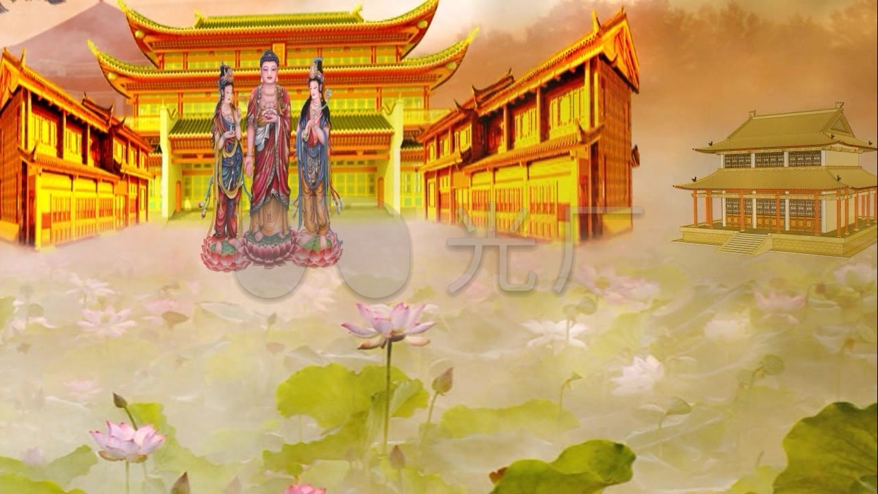 极乐世界依正庄严_1280x720_高清视频素材下载(编号:)