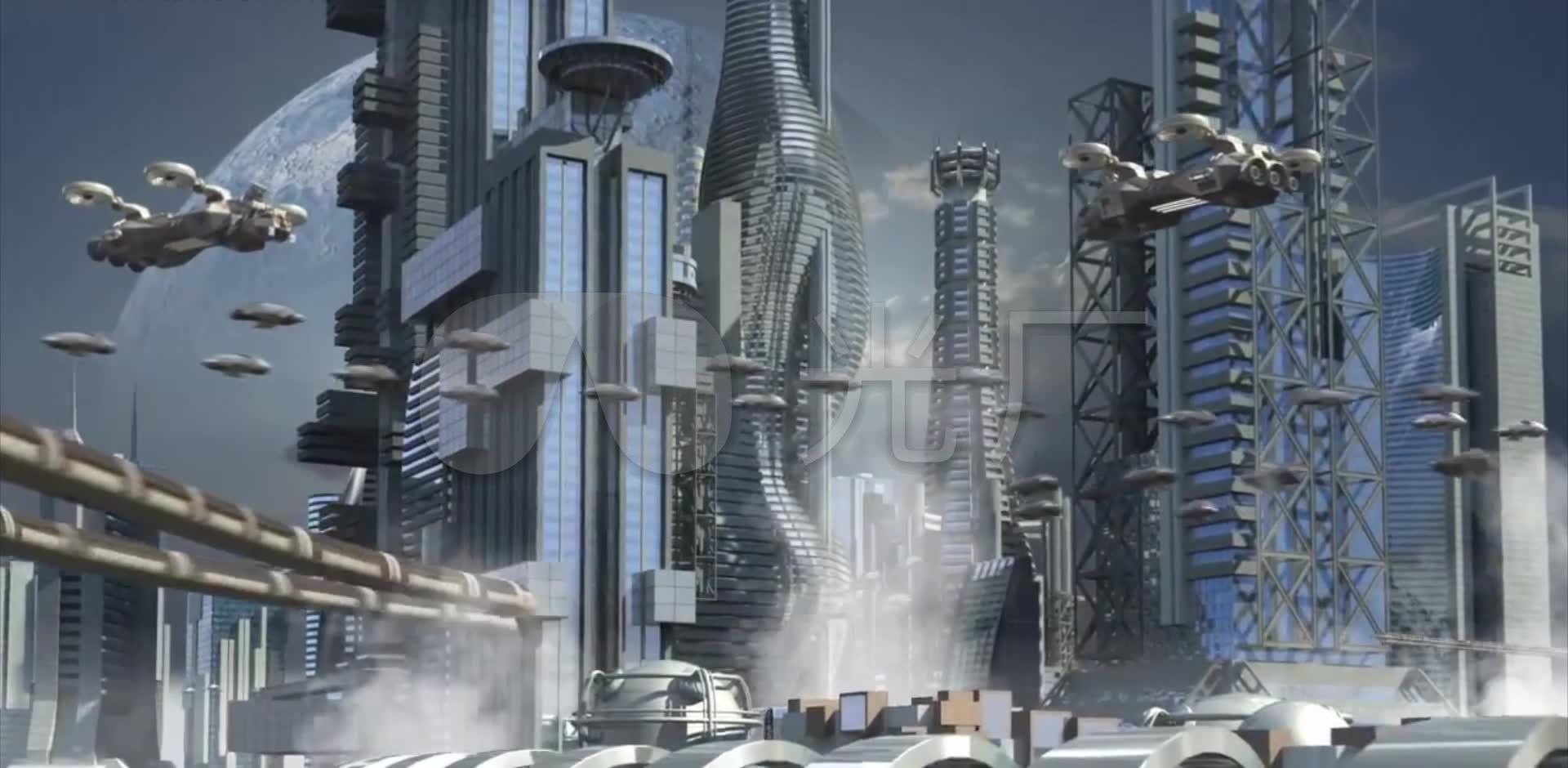 未来科幻天空之城