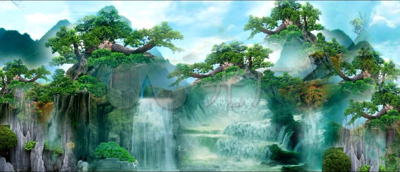 花果山水帘洞_1280x552_高清视频素材下载(编号:)__vj