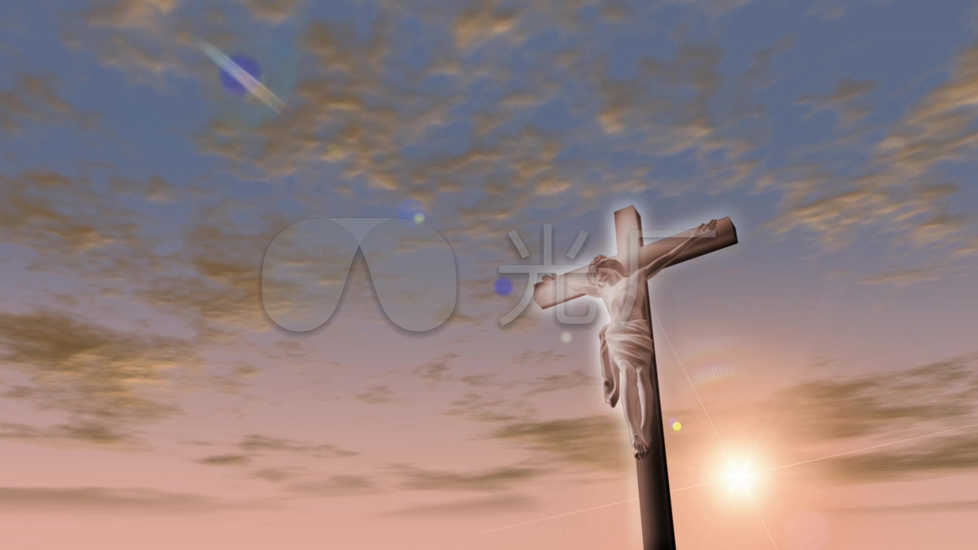 耶稣十字架宗教_1920x1080_高清视频素材下载(编号:)