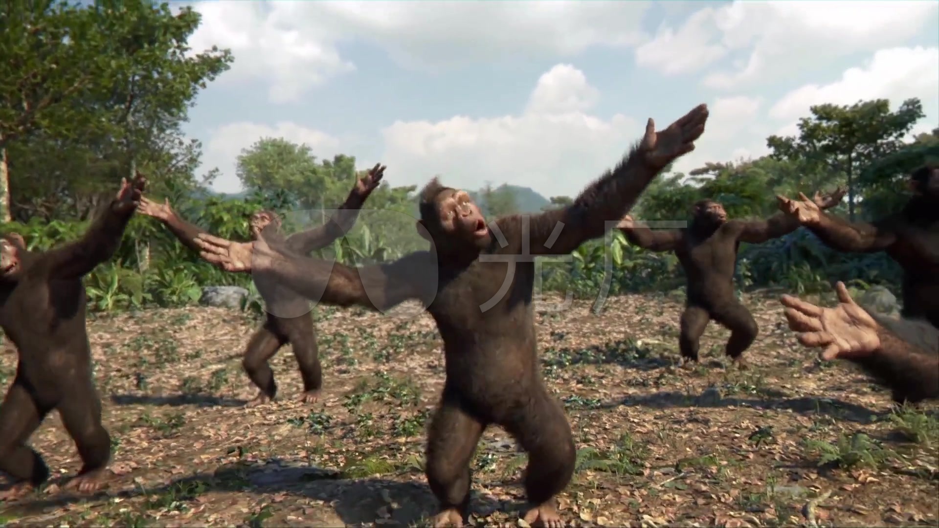 创意 猩球崛起 猩猩 乐队 舞蹈 唱歌