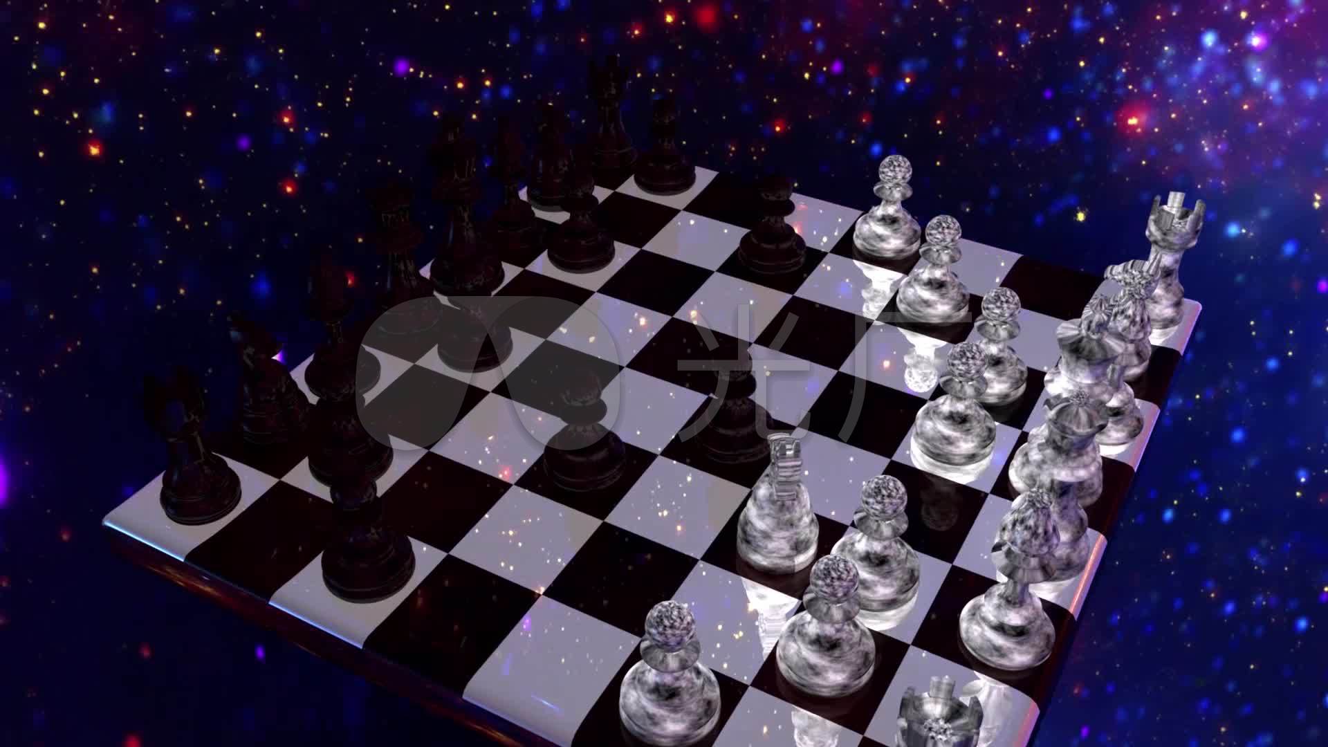 唯美震撼三维国际象棋_1920x1080_高清视频素材下载