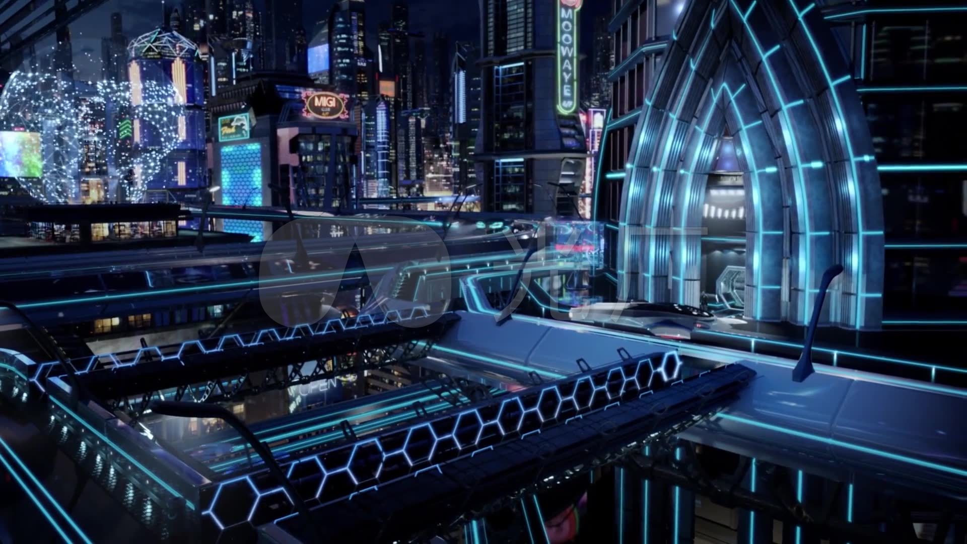 炫酷科幻未来城市