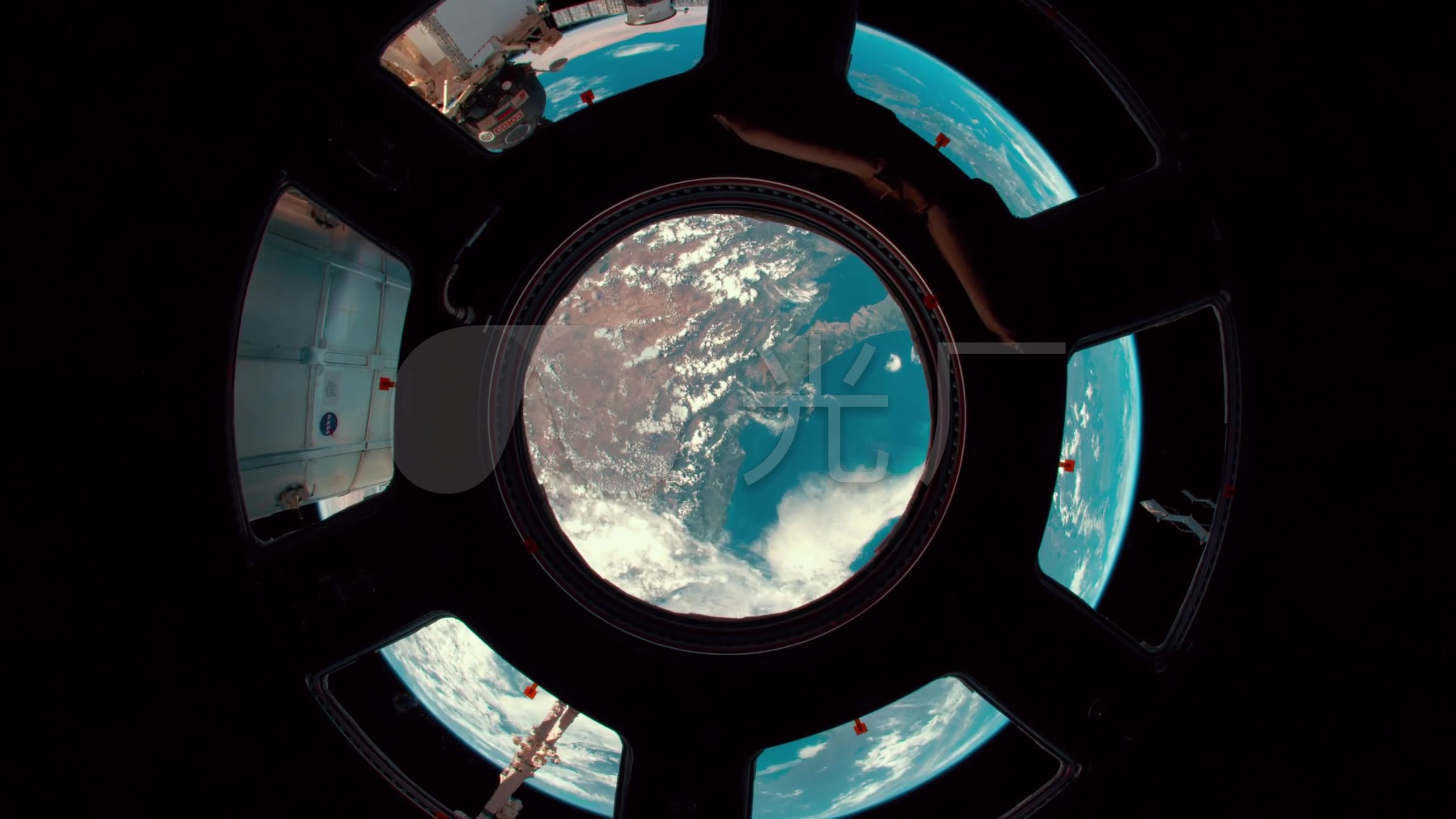 2K】太空国际空间站看地球ISS大气震撼_2560X1440_高清视频素材下载(编号:334394)_实拍视频