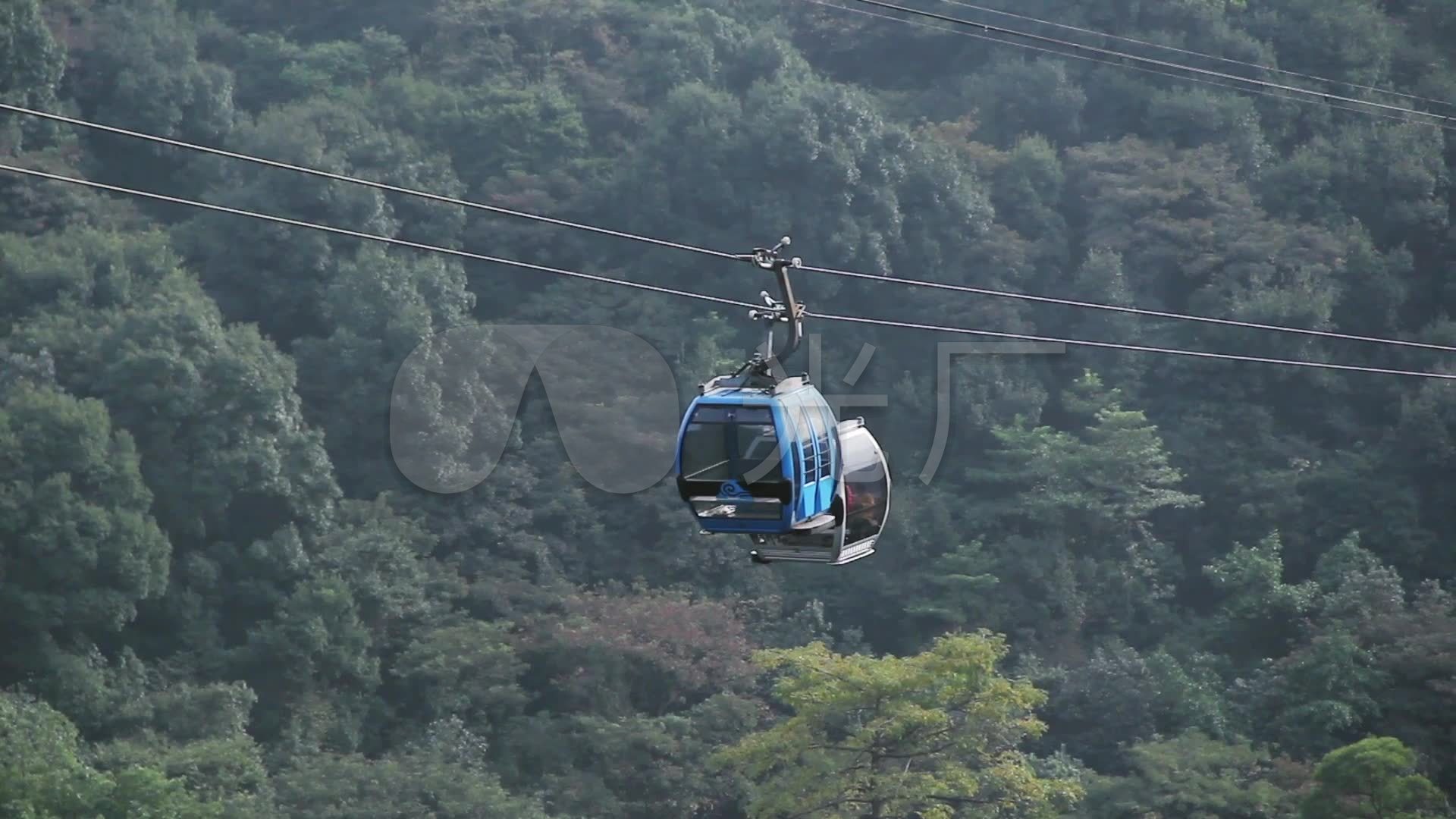 旅游景点高空缆车视频