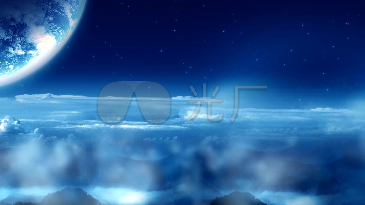 壁纸1536x864,1536x864高清壁纸 创意云雾缭绕星空闪烁茫茫白雪_1536x864_高清视频(:)