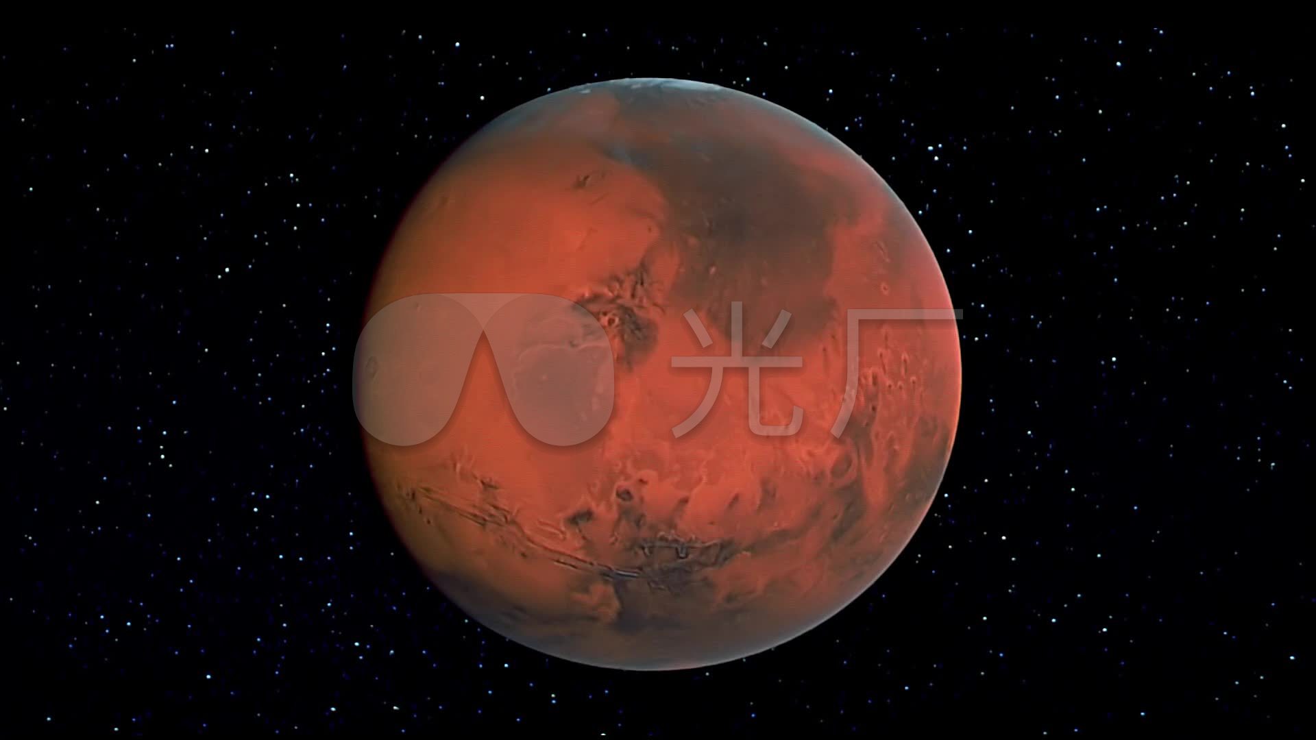 太空中的地球与火星_1920x1080_高清视频素材下载(:)