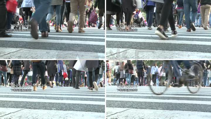 过马路脚步