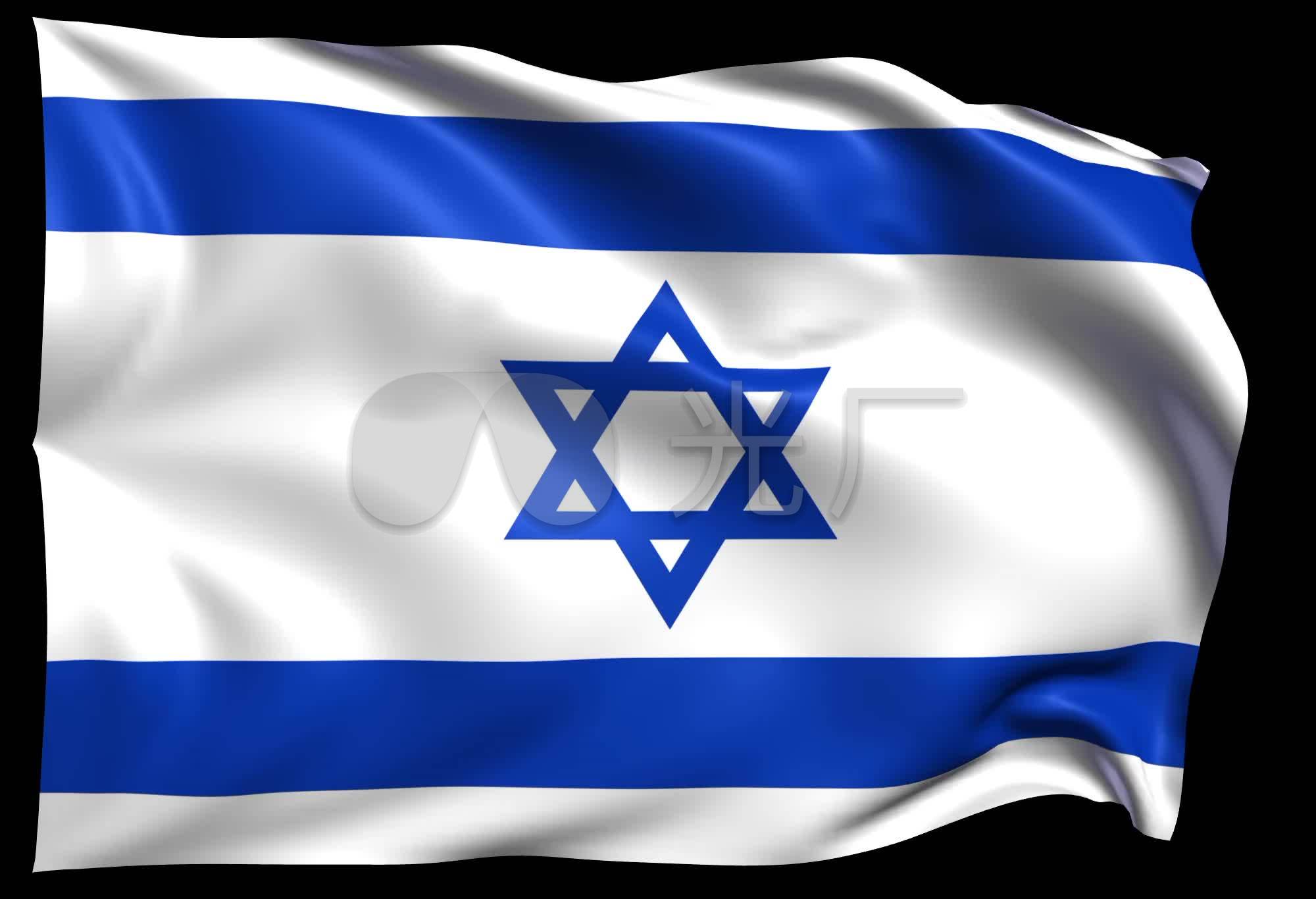 以色列国国旗_2000x1366_高清视频素材下载(编号:)