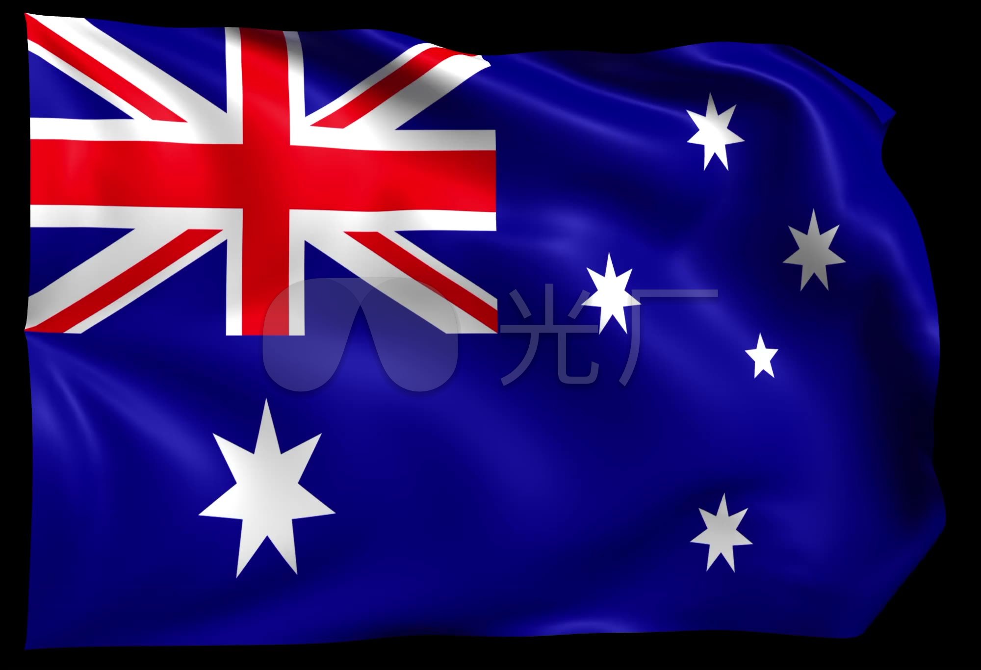 澳大利亚国旗_2000x1366_高清视频素材下载(编号:)
