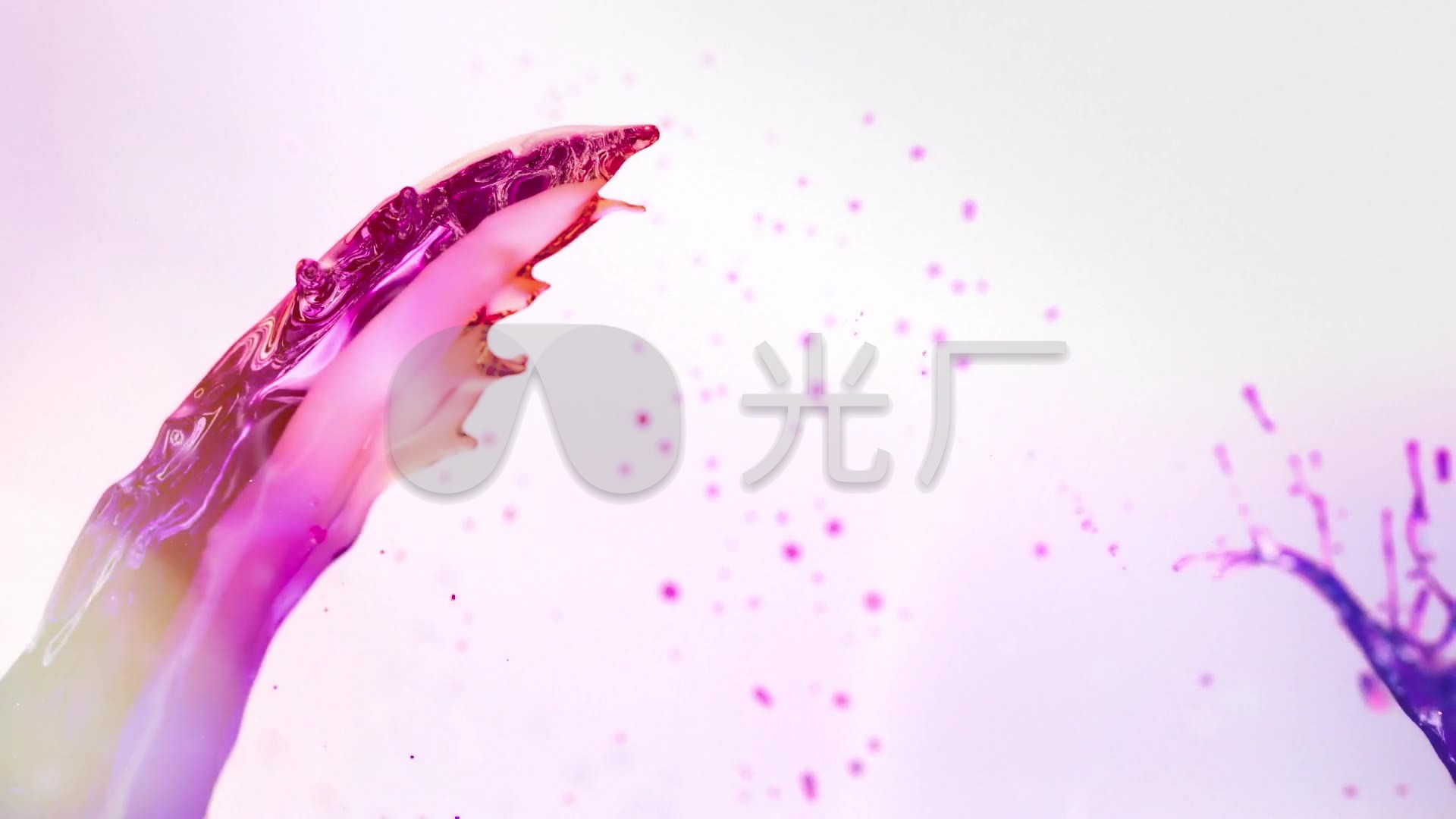 超赞液体水滴飞溅汇聚视频