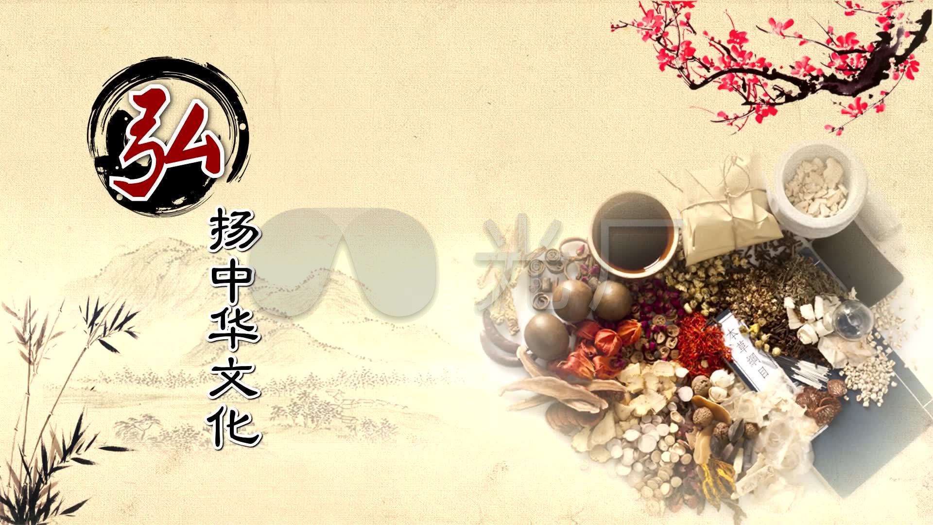 中国风水墨中医药中华文化a水墨无字视频⑧_1视频郭小美图片