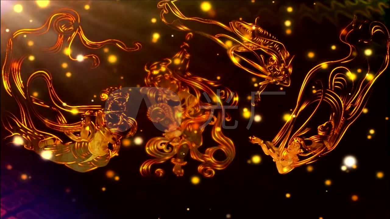敦煌飞天_1280x720_高清视频素材下载(编号:357350)_舞台背景_vj师网