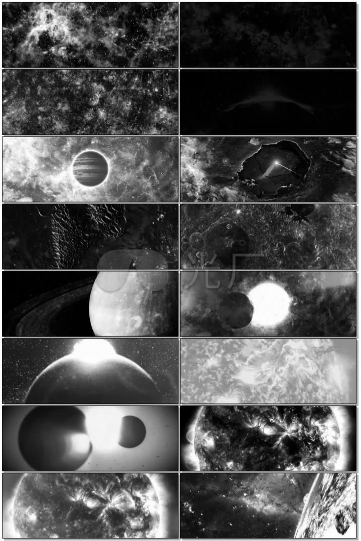 3分钟宇宙奇观灰色意境星球