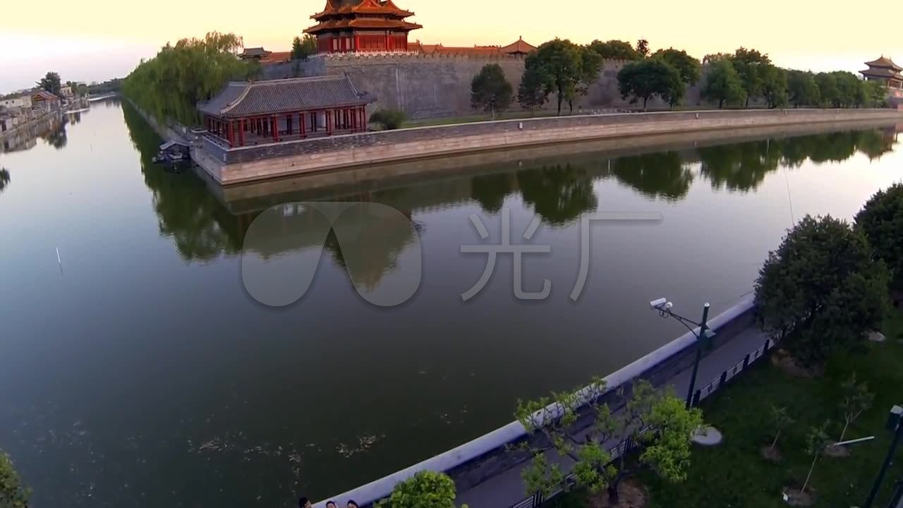 北京紫禁城角楼航拍_1280X720_高清视频素材