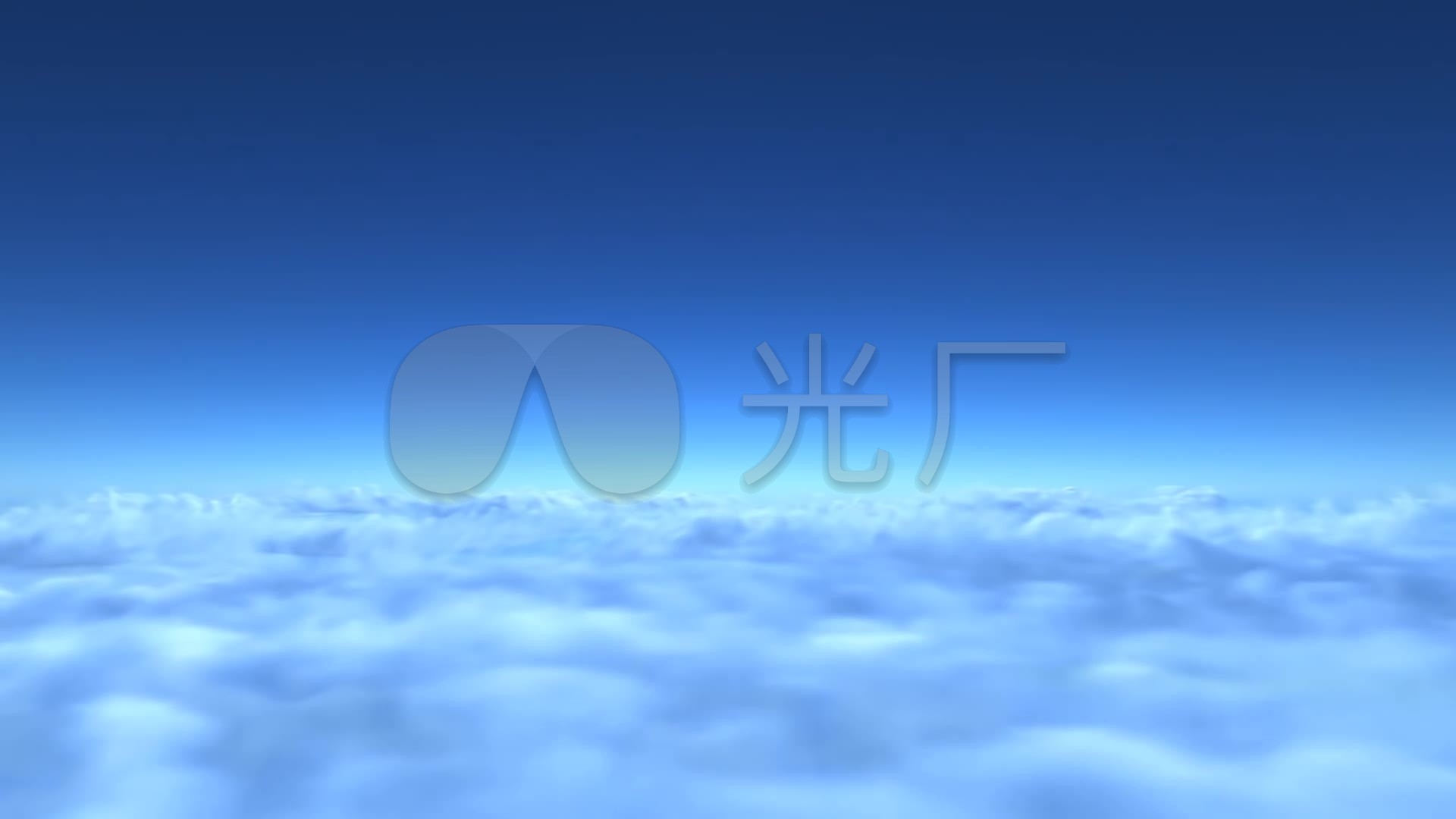 蓝色云海背景视频