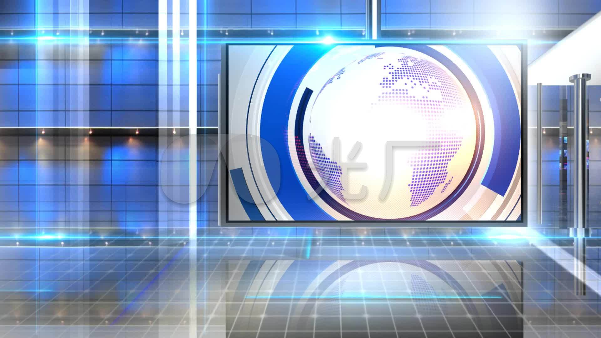 蓝色虚拟演播室