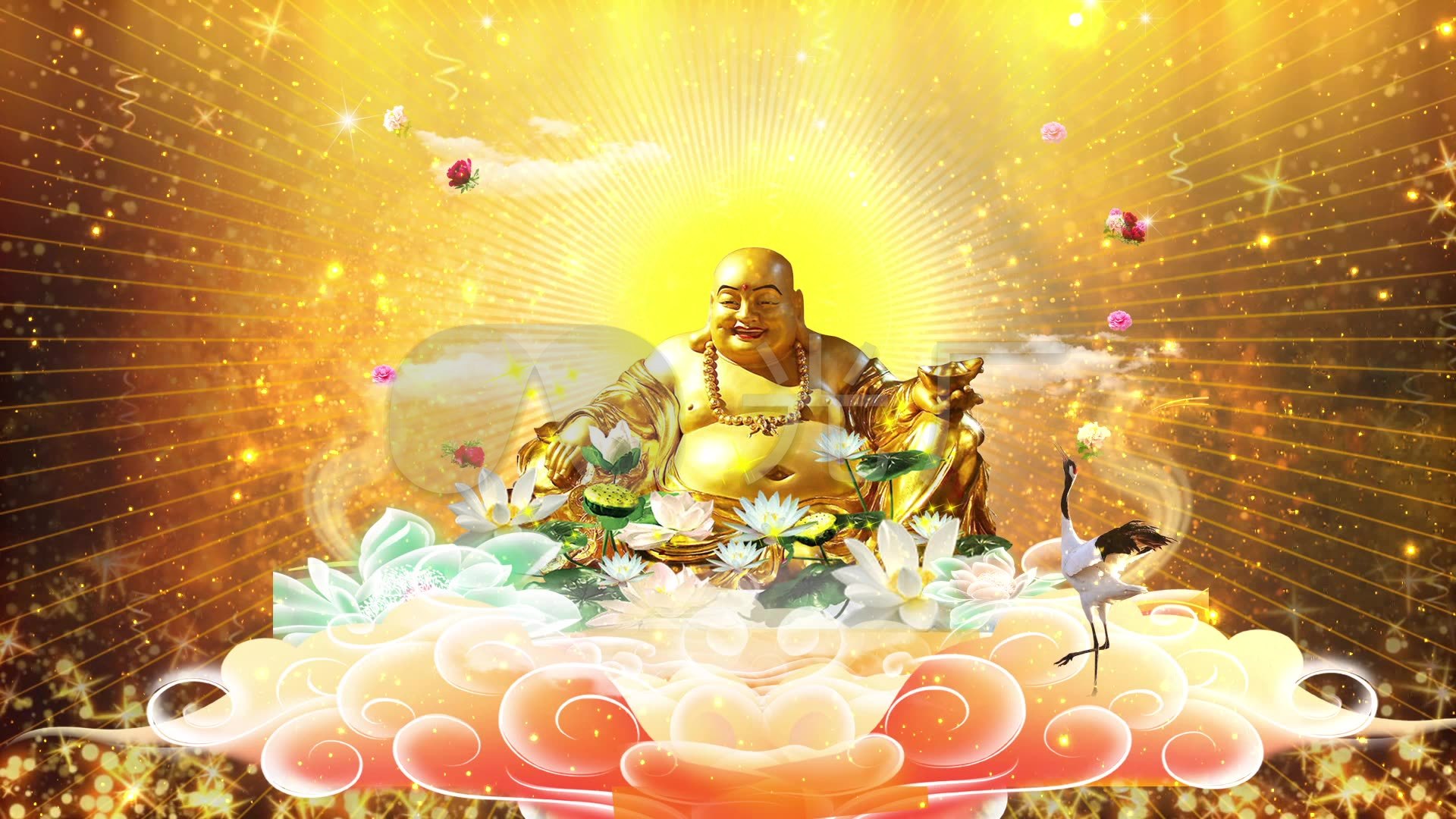 佛教片头弥勒佛祖_1920x1080_高清视频素材下载(编号