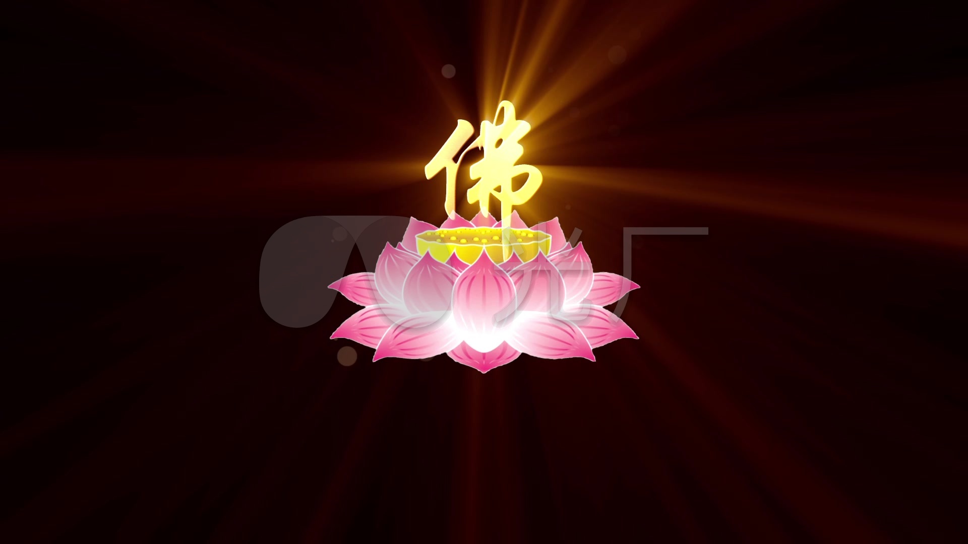 佛字莲花片头_1920x1080_高清视频素材下载(编号:)
